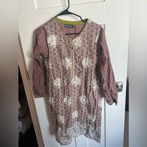Gul Ahmed Small Kurti Mauve